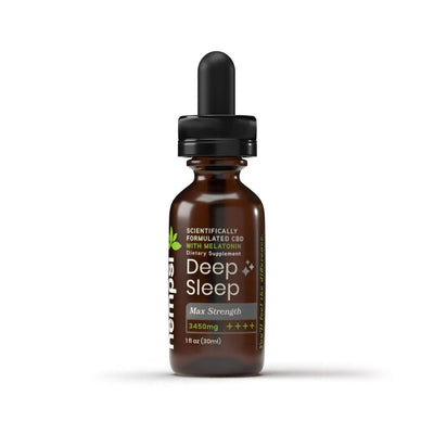 Full Spectrum CBD + THC Deep Sleep Tincture with Melatonin | 25mg CBD Live Oil | 30mg CBN | 60 mg CBG | 2.6mg THC - Hempsi